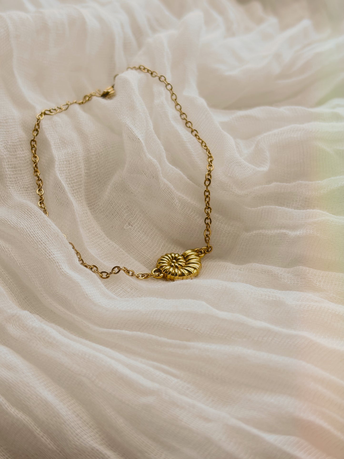 Turtle or Shell ankle bracelet