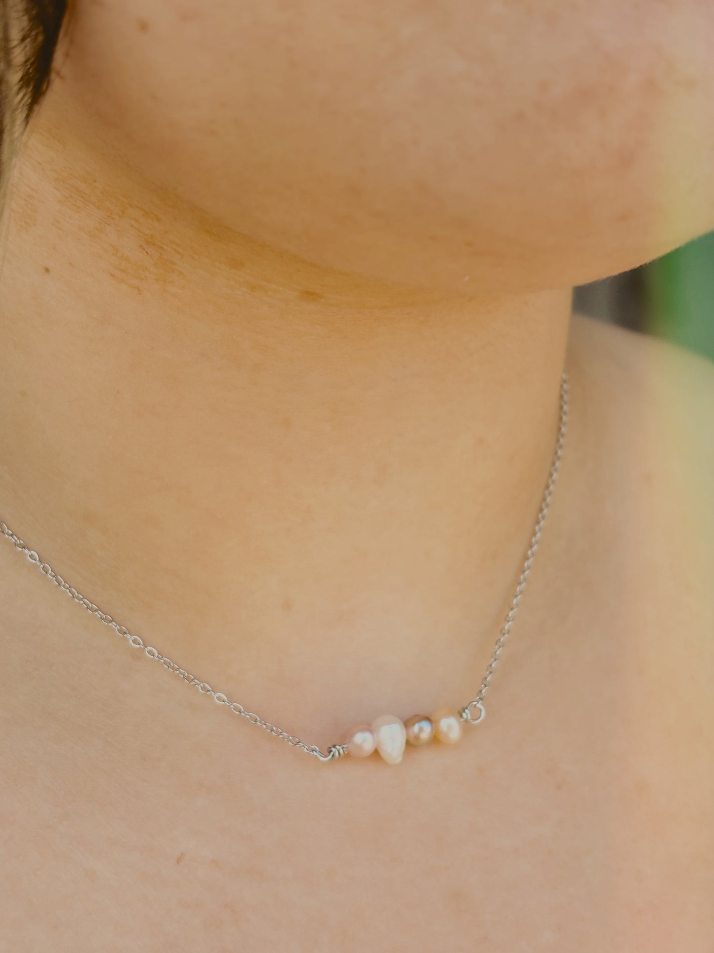 Freshwater mixed pearl necklace - Gold and silver - tarnish free