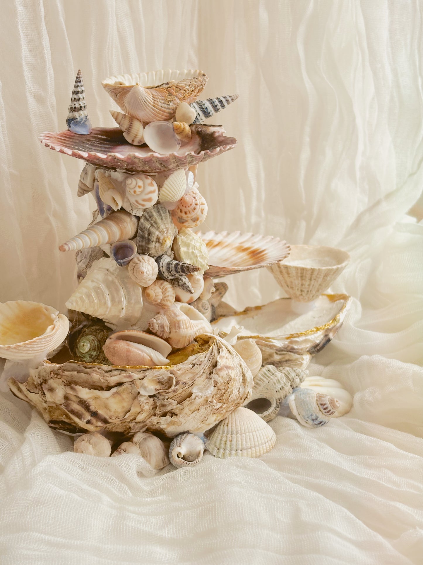 Decorative handmade shell jewellery stand