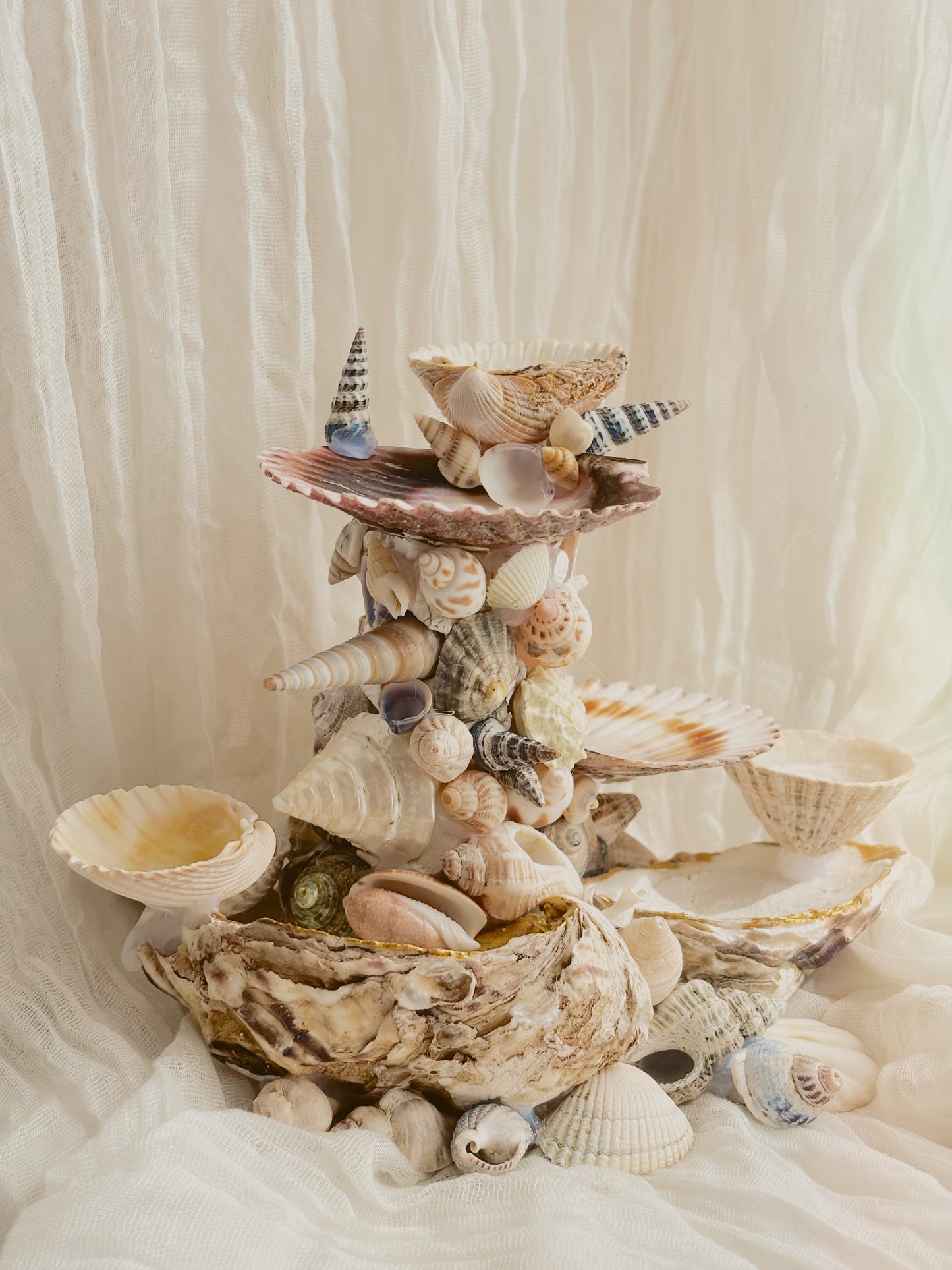 Decorative handmade shell jewellery stand