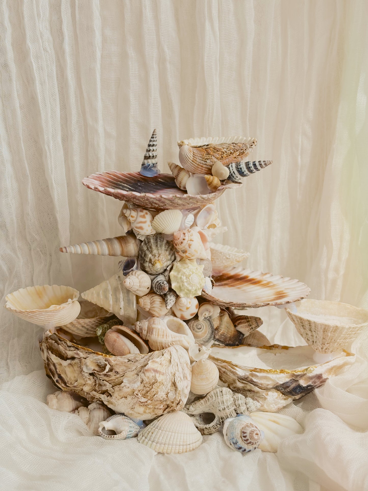 Decorative handmade shell jewellery stand