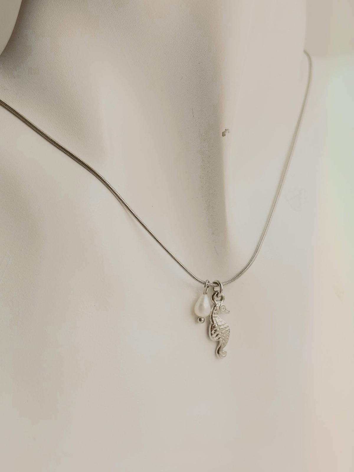 Customisable Marine animal pendant & pearl necklace