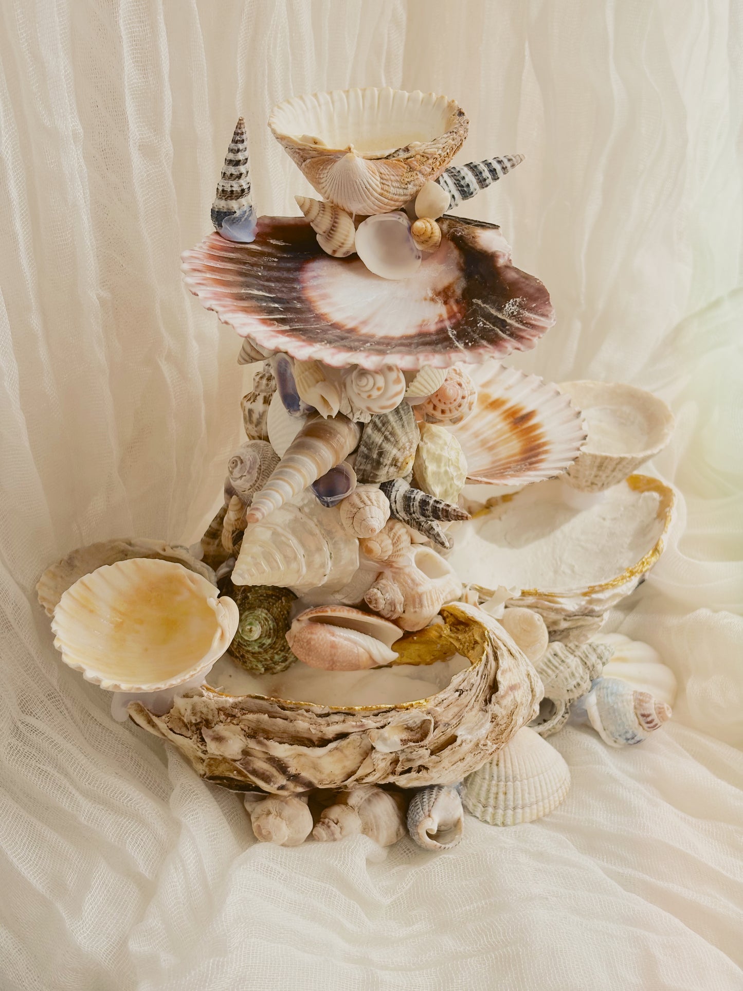 Decorative handmade shell jewellery stand