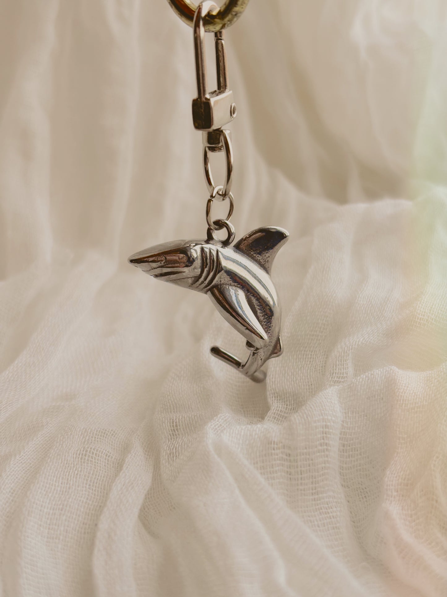 Shark key ring - stainless steel - tarnish free