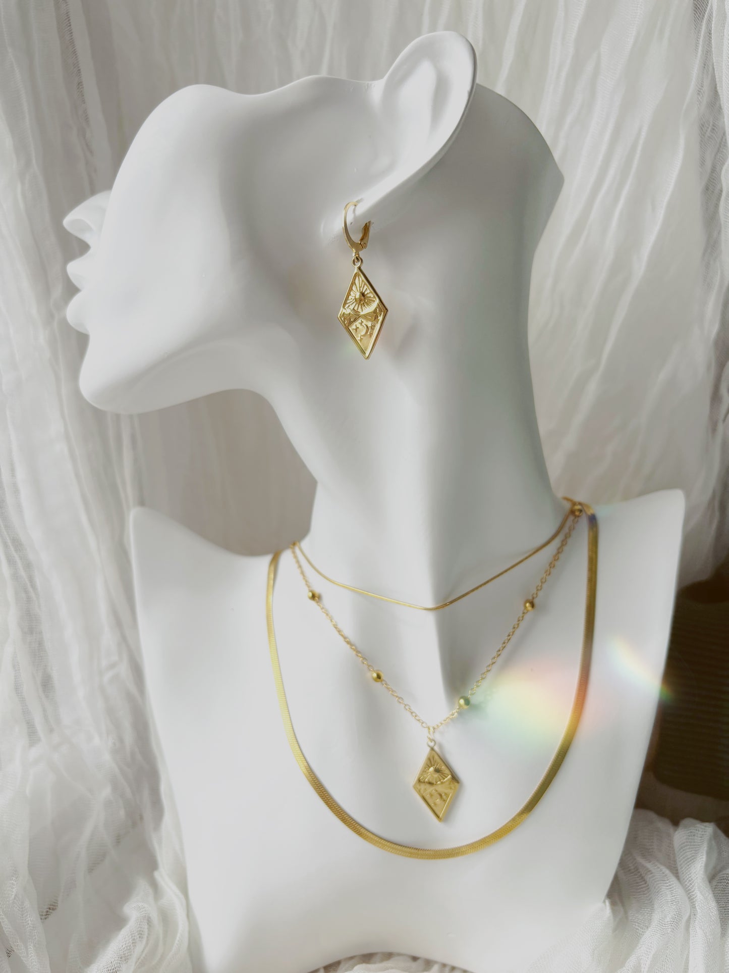 Ocean inspired tarnish free earrings silver or gold