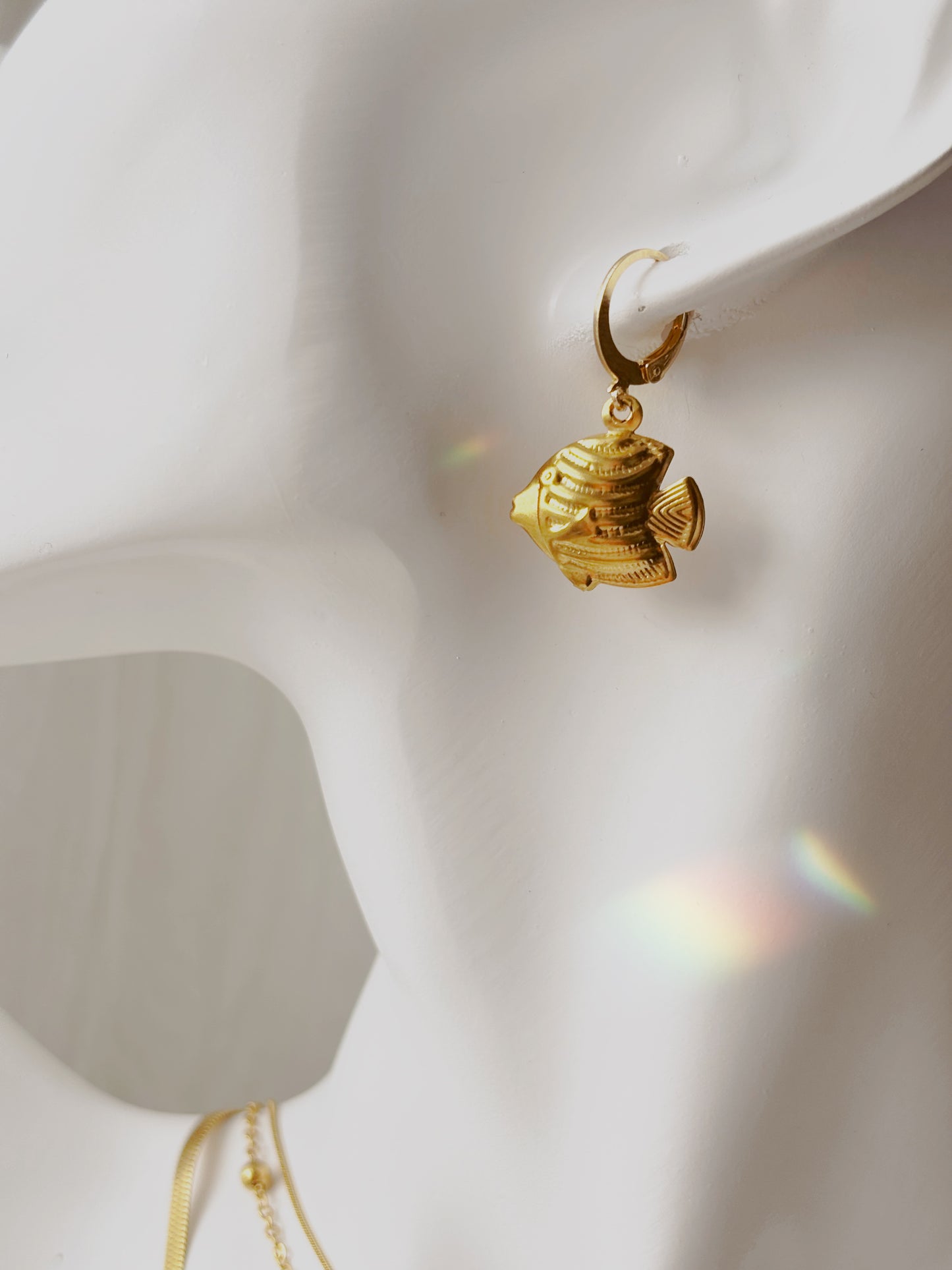 Ocean inspired tarnish free earrings silver or gold