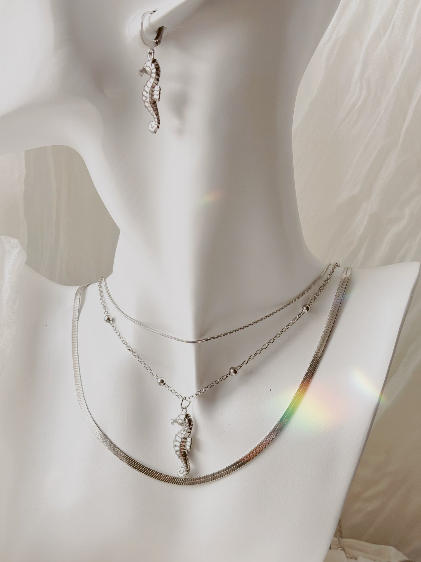 Ocean inspired tarnish free earrings silver or gold