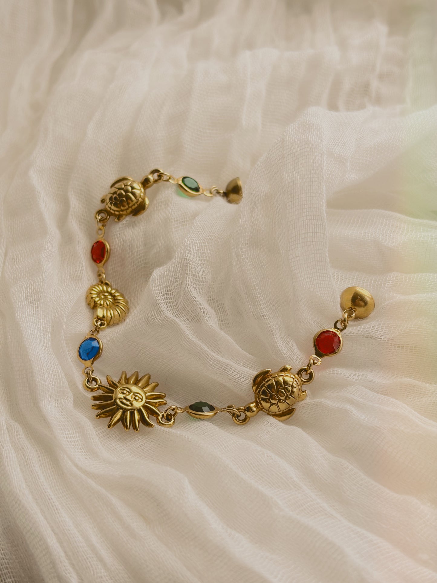Custom charm bracelet- waterproof - multicoloured - handmade