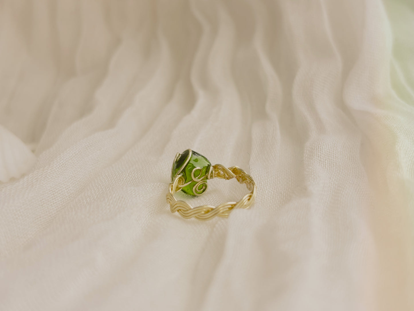 Custom Wrapped Sea Glass Ring