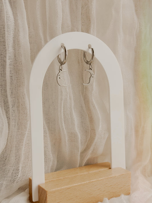 Dainty moon earrings