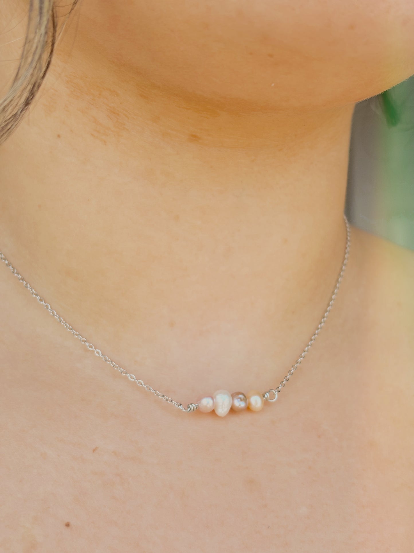 Freshwater mixed pearl necklace - Gold and silver - tarnish free