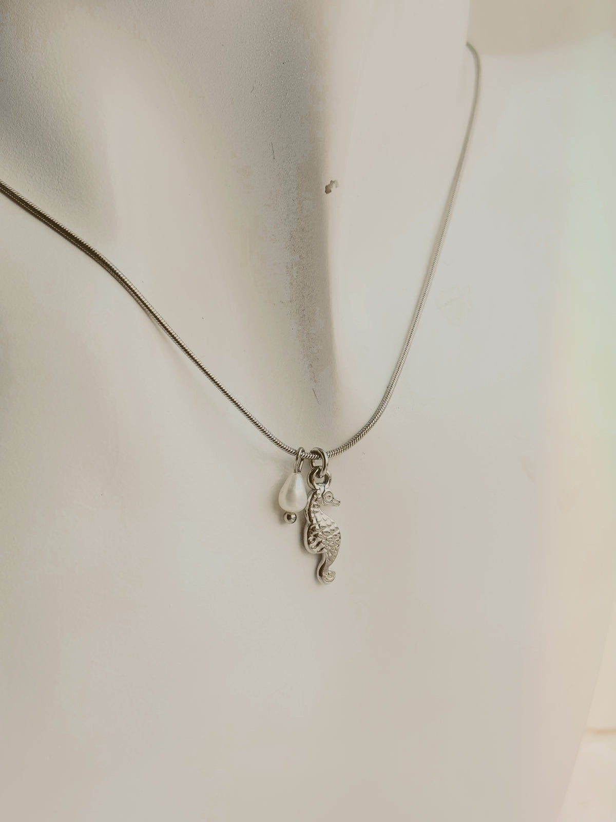 Customisable Marine animal pendant & pearl necklace