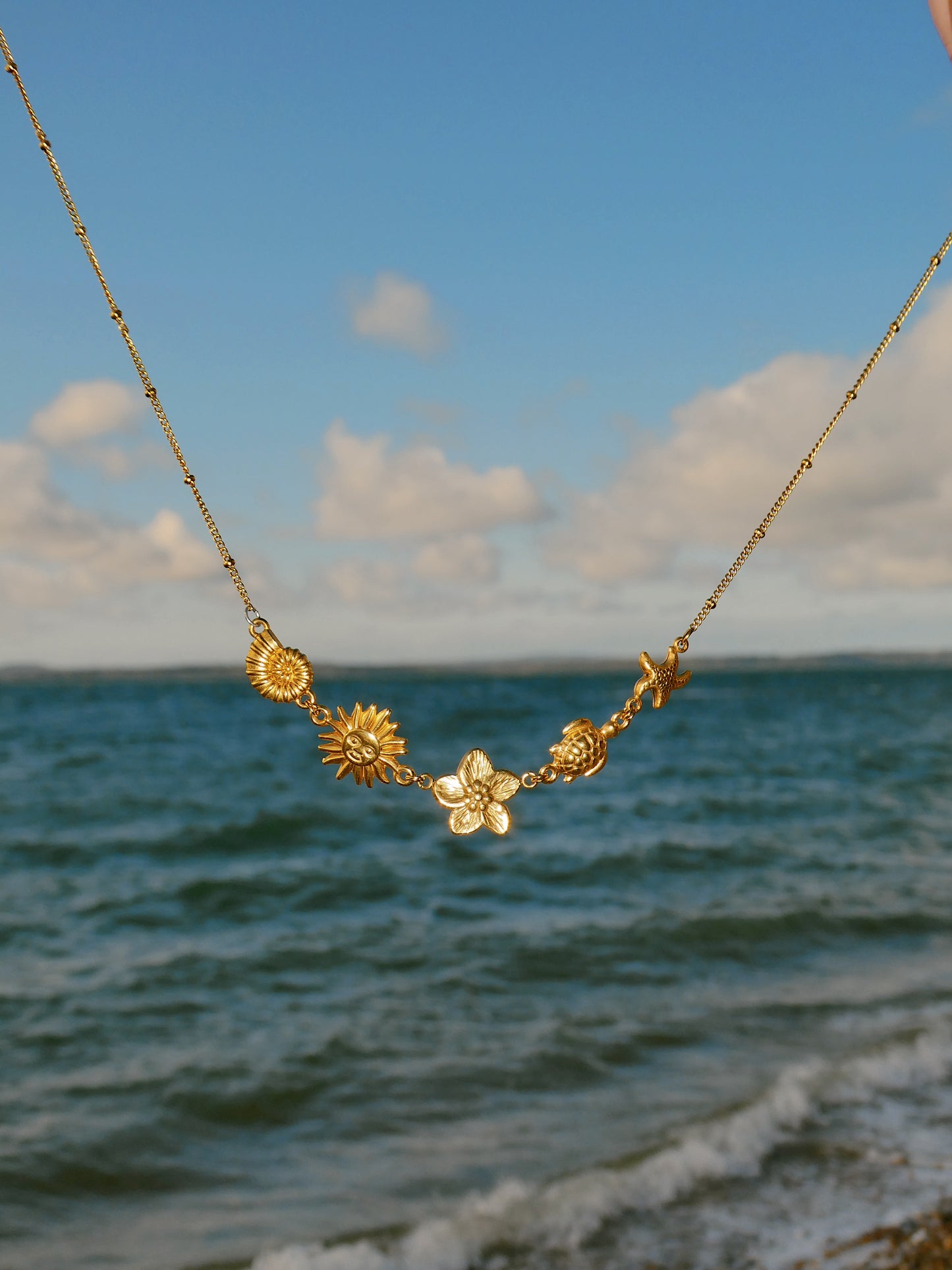 Costal Necklace | handmade | tarnish free | waterproof | gold or silver