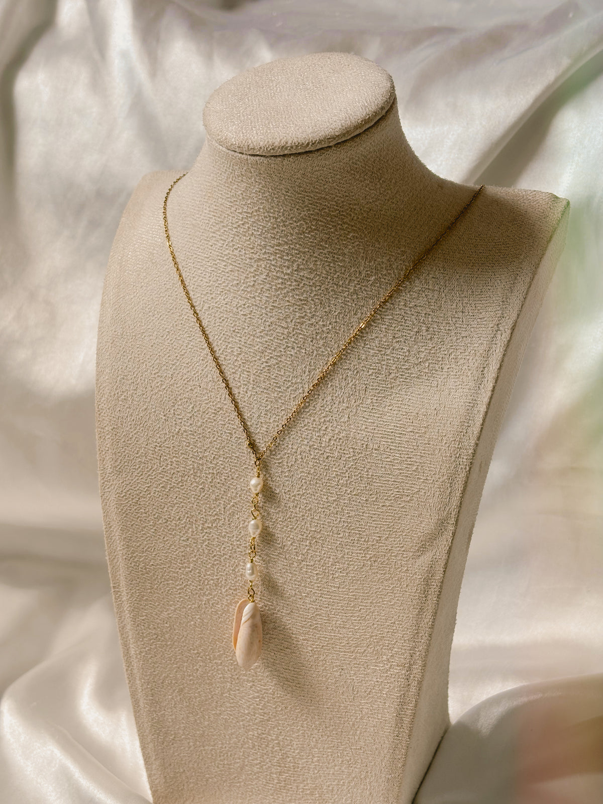 Customisable Seashell & Pearl | earrings & necklace set