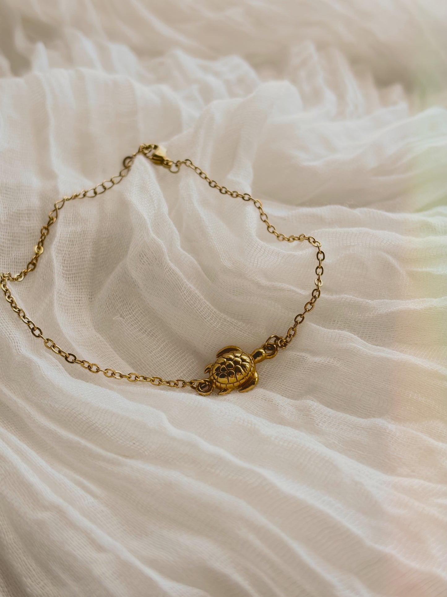 Turtle or Shell ankle bracelet