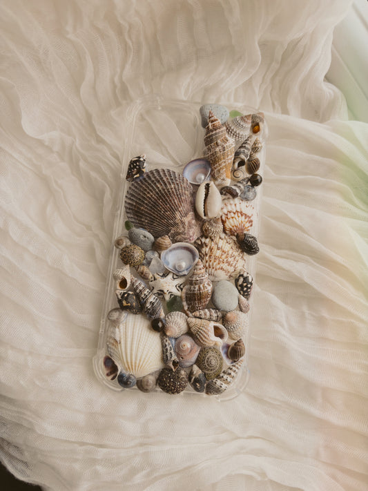 Custom hand crafted shell phone case