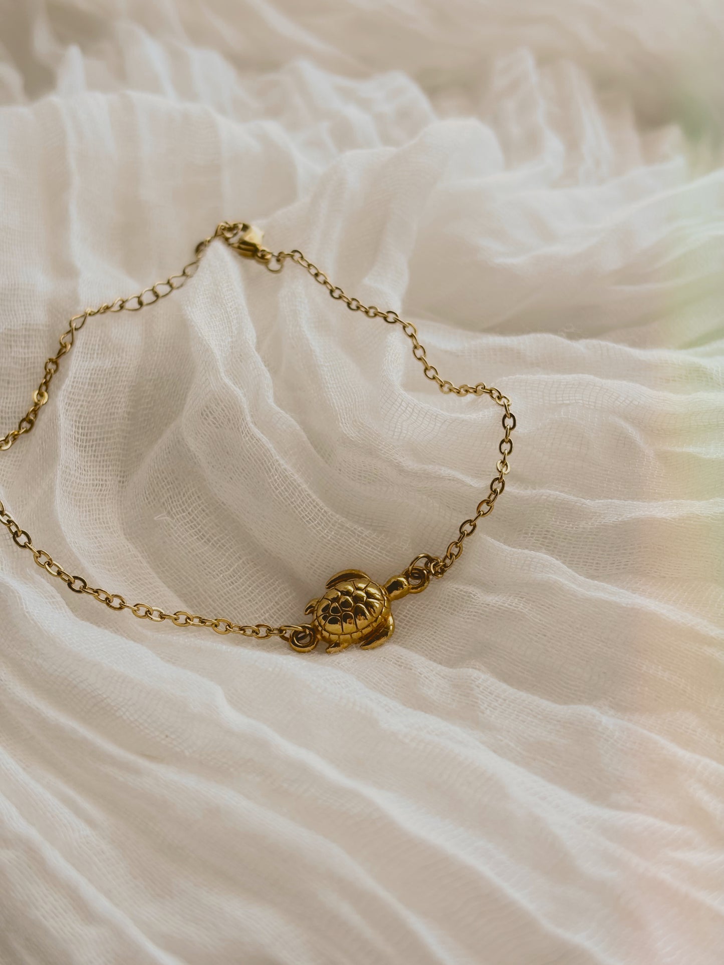 Turtle or Shell ankle bracelet