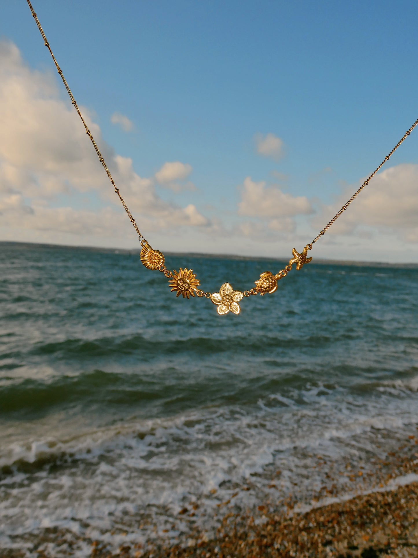 Costal Necklace | handmade | tarnish free | waterproof | gold or silver