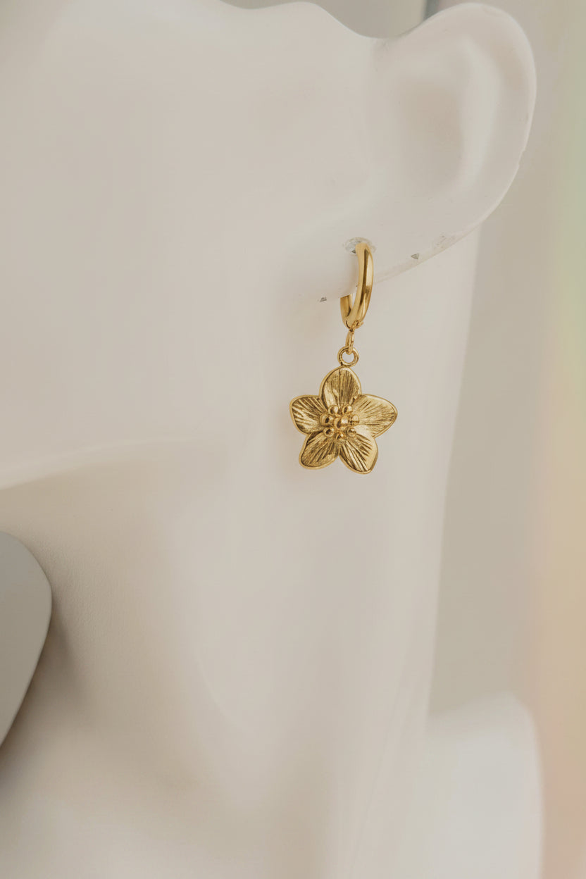Tropical flower earrings