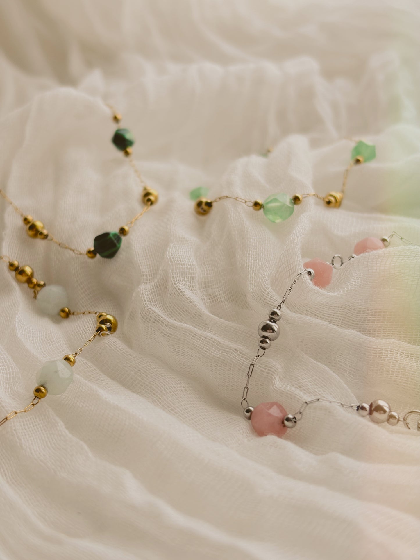 Custom coloured gemstone bracelet | necklace | earrings