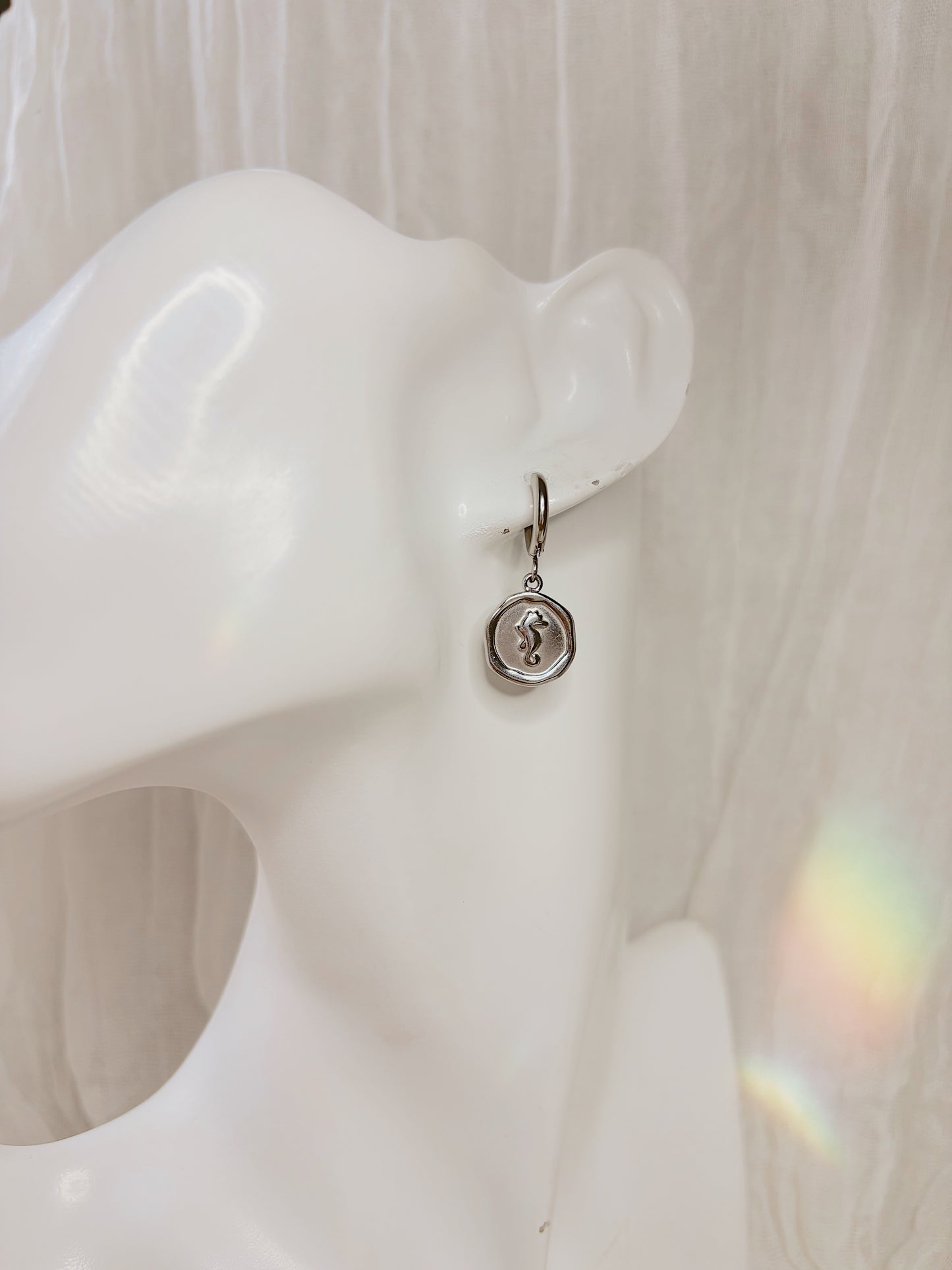 Ocean coin earrings & necklace set