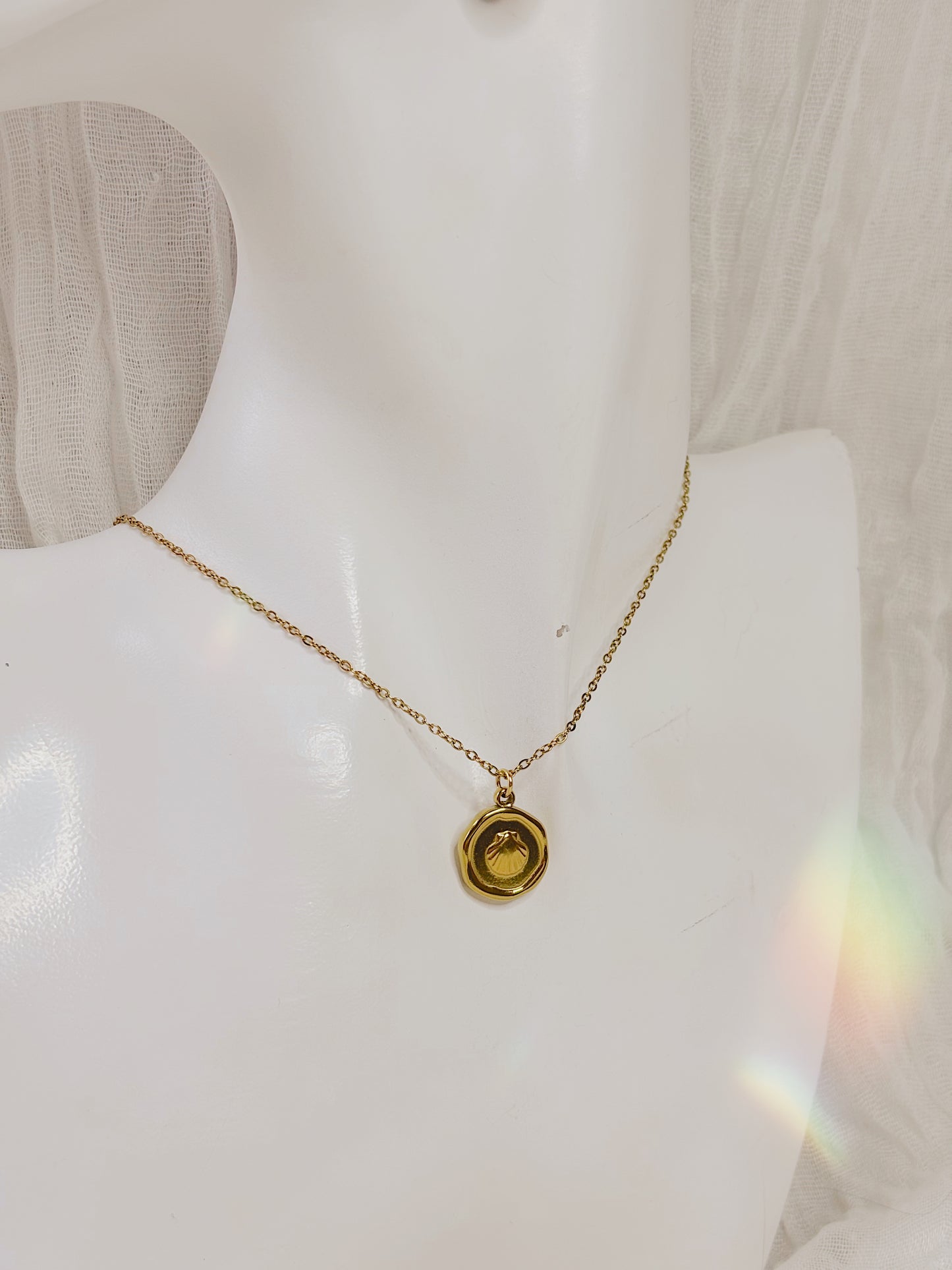 Ocean coin earrings & necklace set