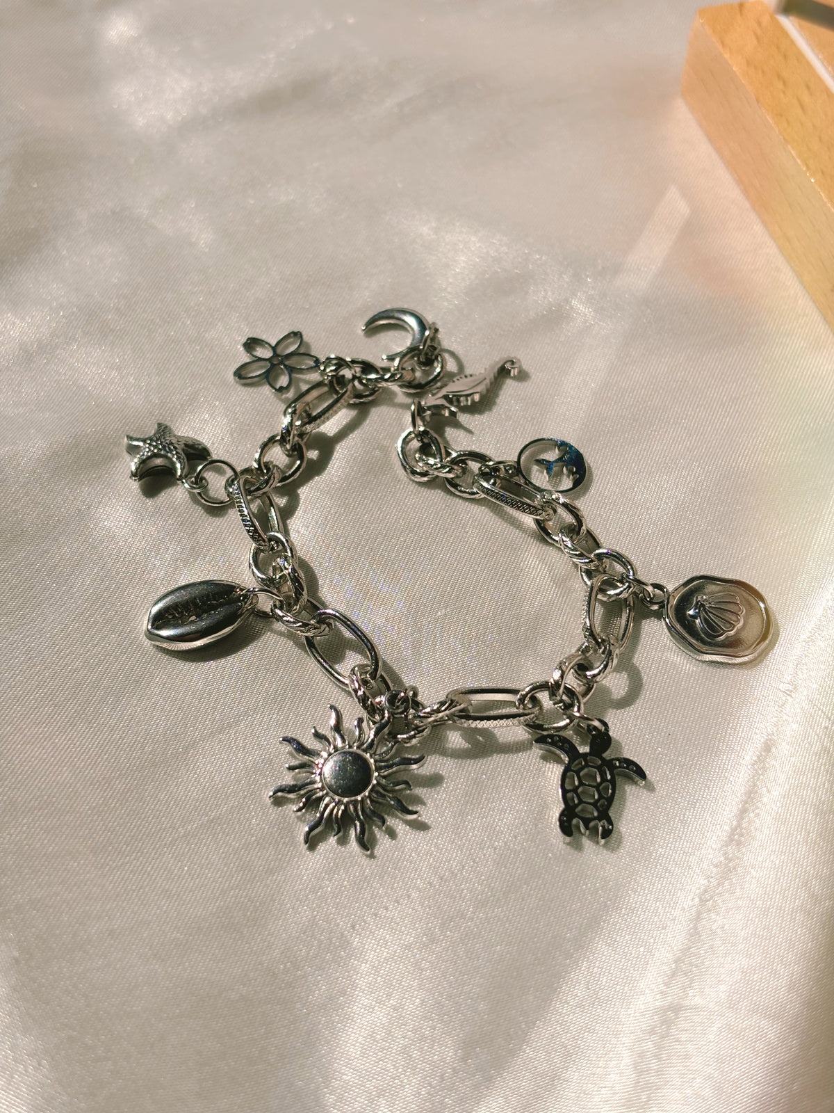 Costal charm bracelet | tarnish free | waterproof | gold & silver