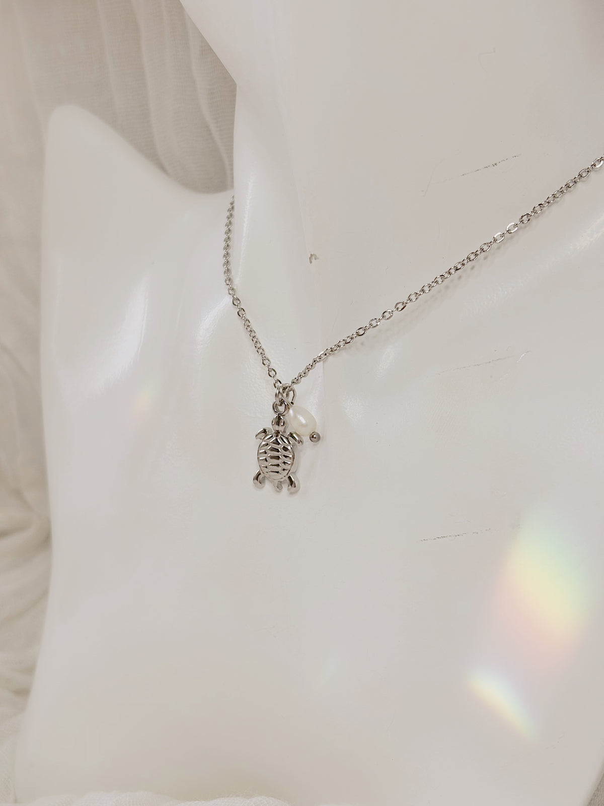 Customisable Marine animal pendant & pearl necklace