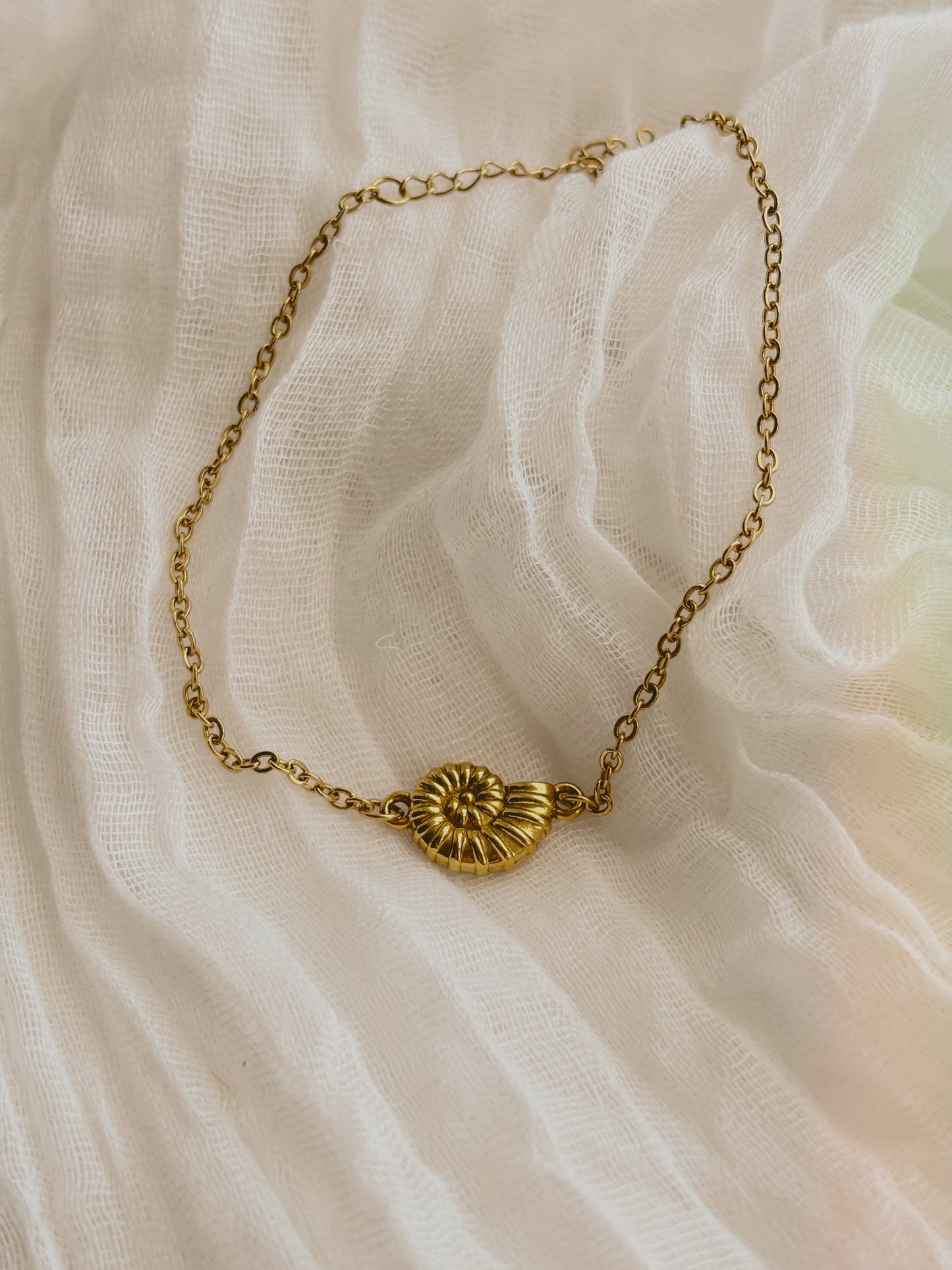 Turtle or Shell ankle bracelet