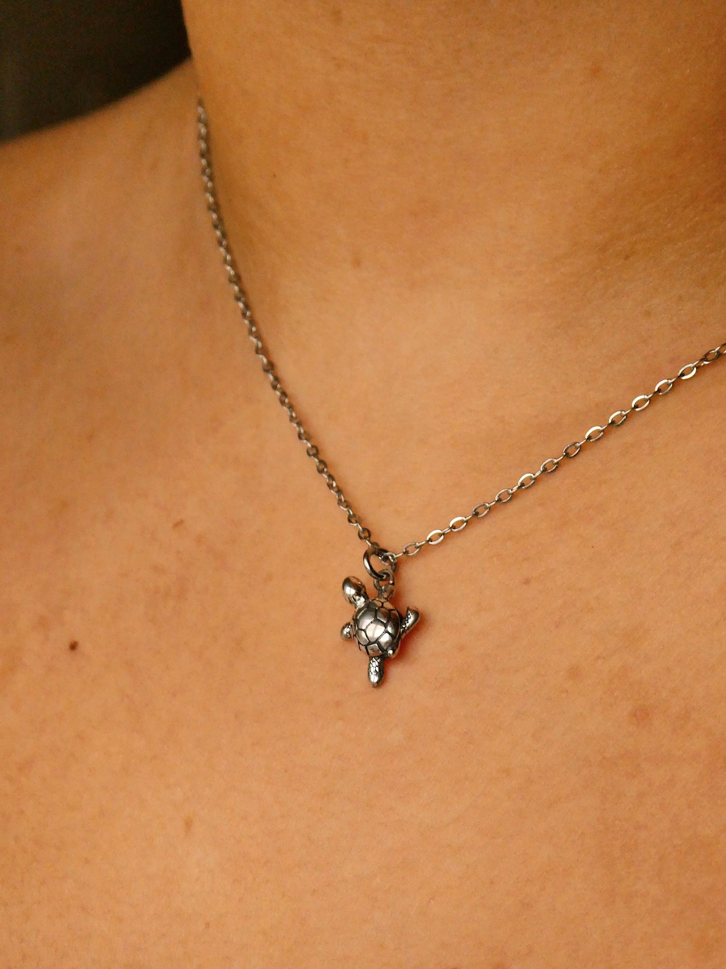 3D turtle necklace - 925 sterling silver