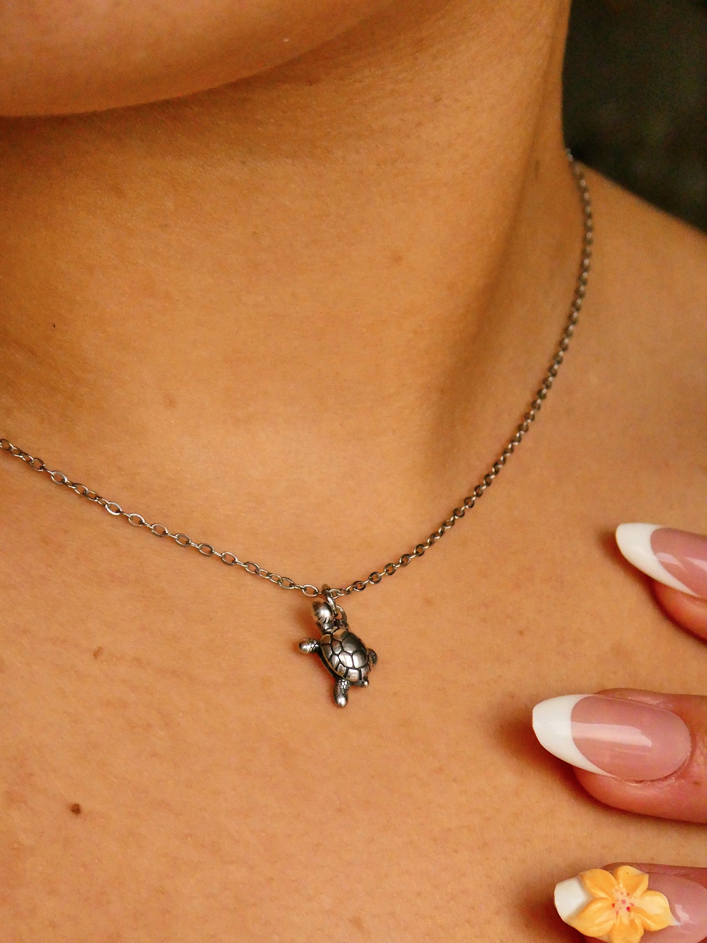 3D turtle necklace - 925 sterling silver