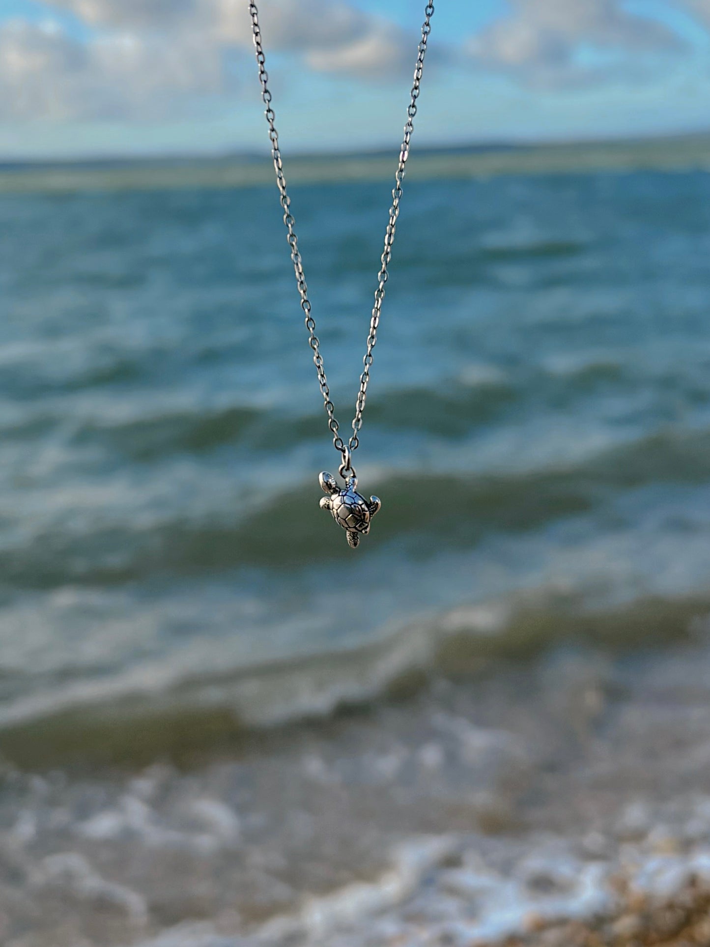 3D turtle necklace - 925 sterling silver