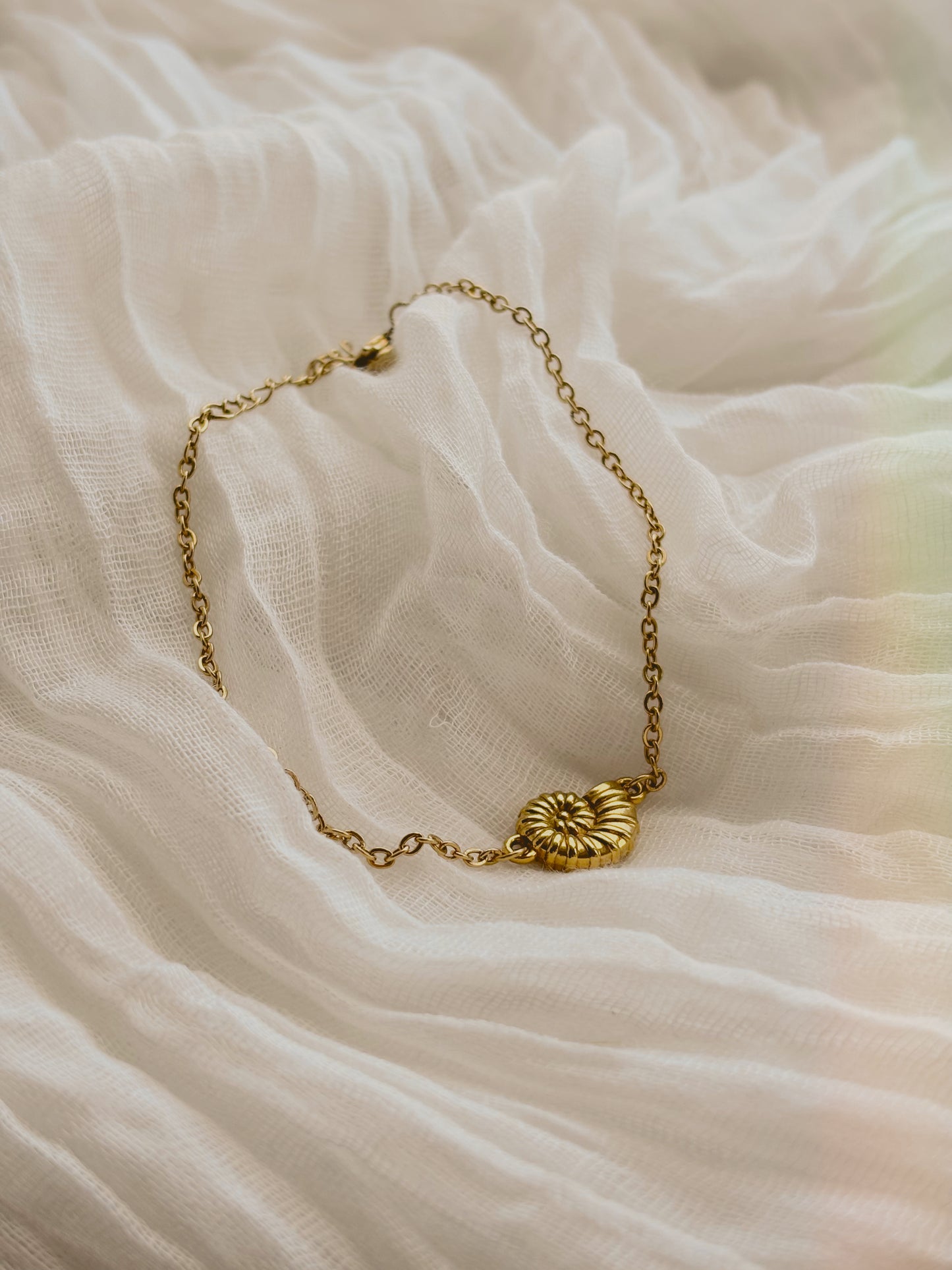 Turtle or Shell ankle bracelet