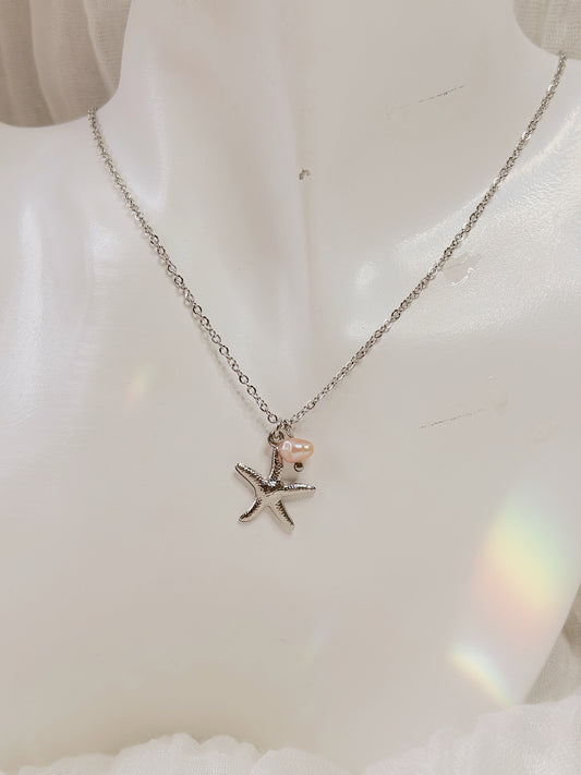 Customisable Marine animal pendant & pearl necklace