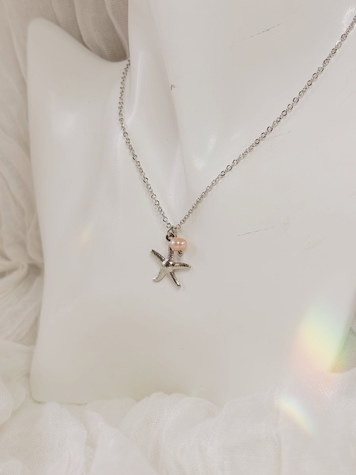 Customisable Marine animal pendant & pearl necklace