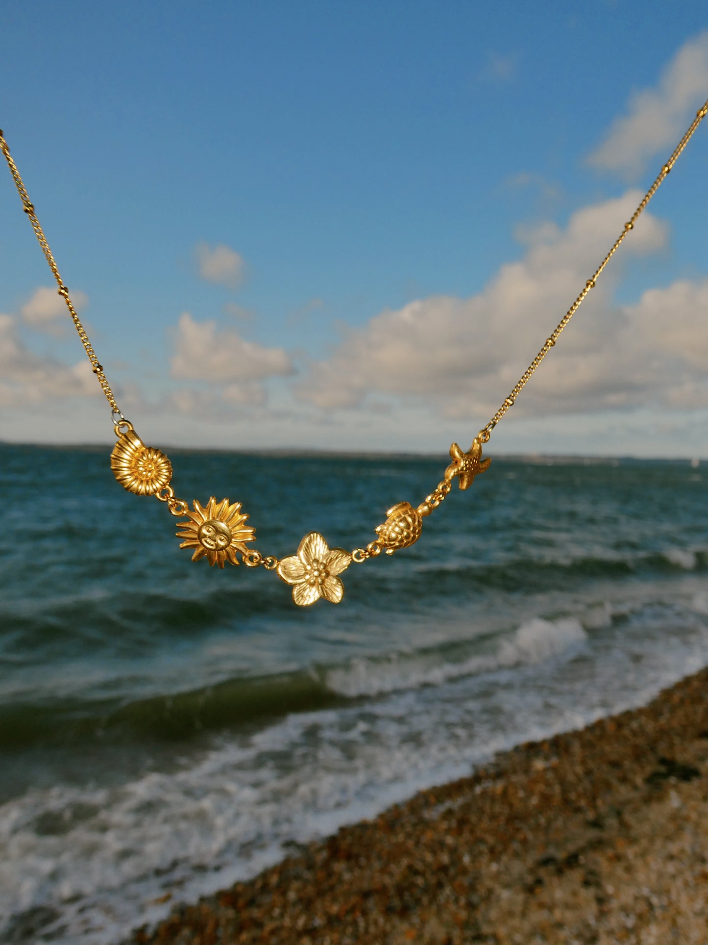 Costal Necklace | handmade | tarnish free | waterproof | gold or silver