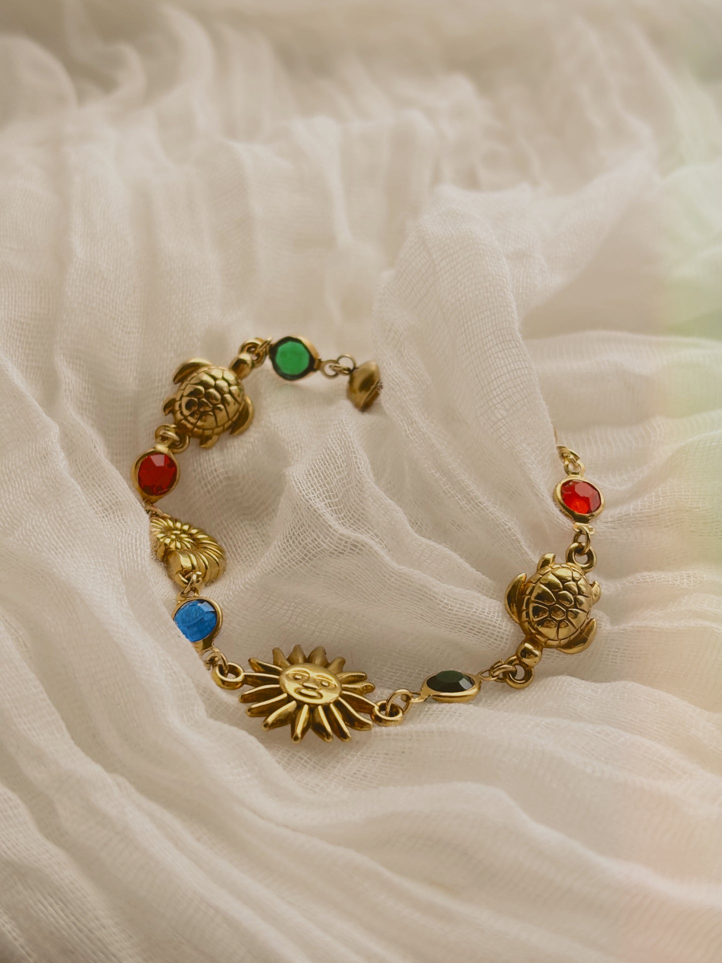 Custom charm bracelet- waterproof - multicoloured - handmade