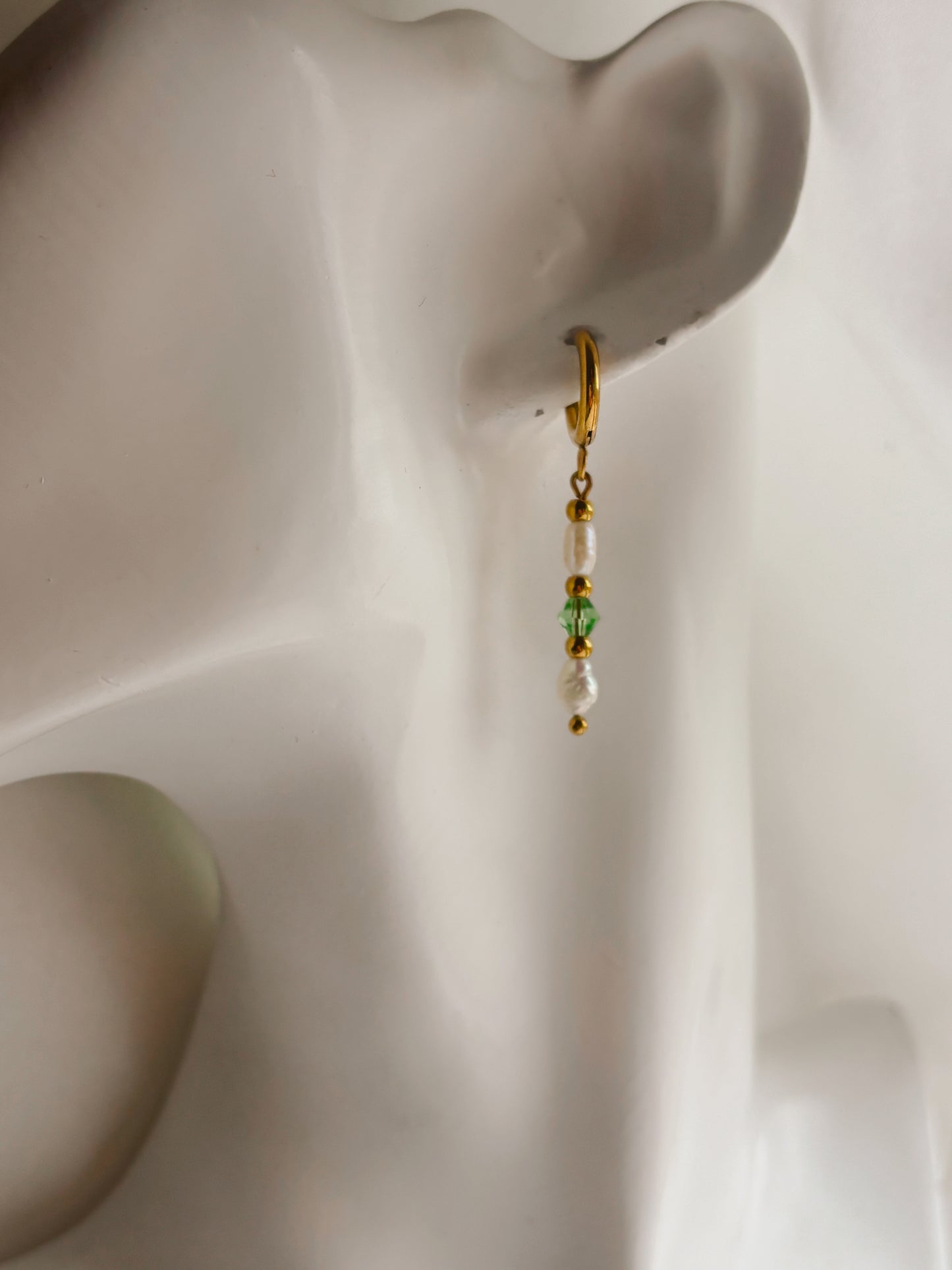 Customisable gemstone & pearl earrings