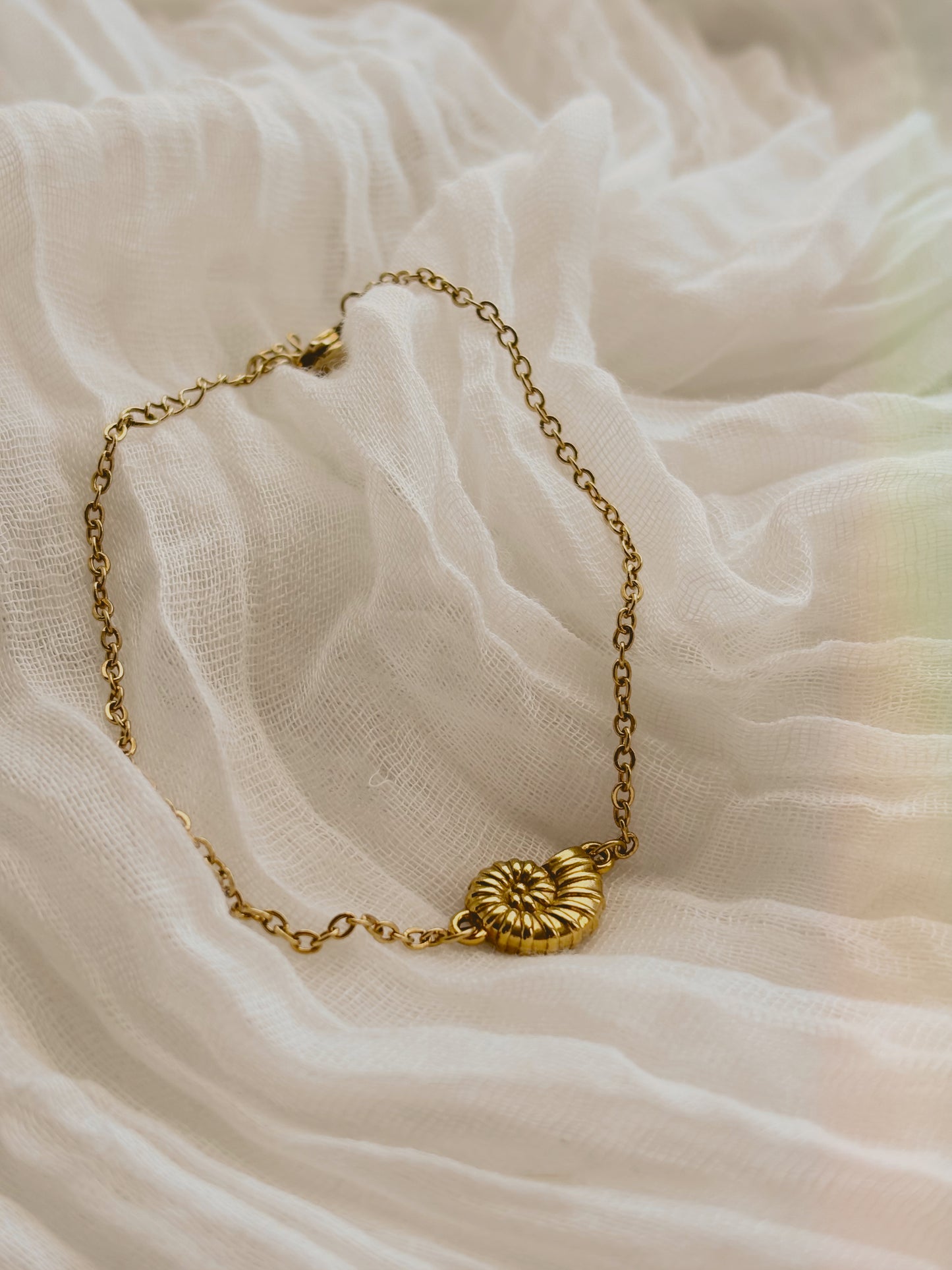 Turtle or Shell ankle bracelet