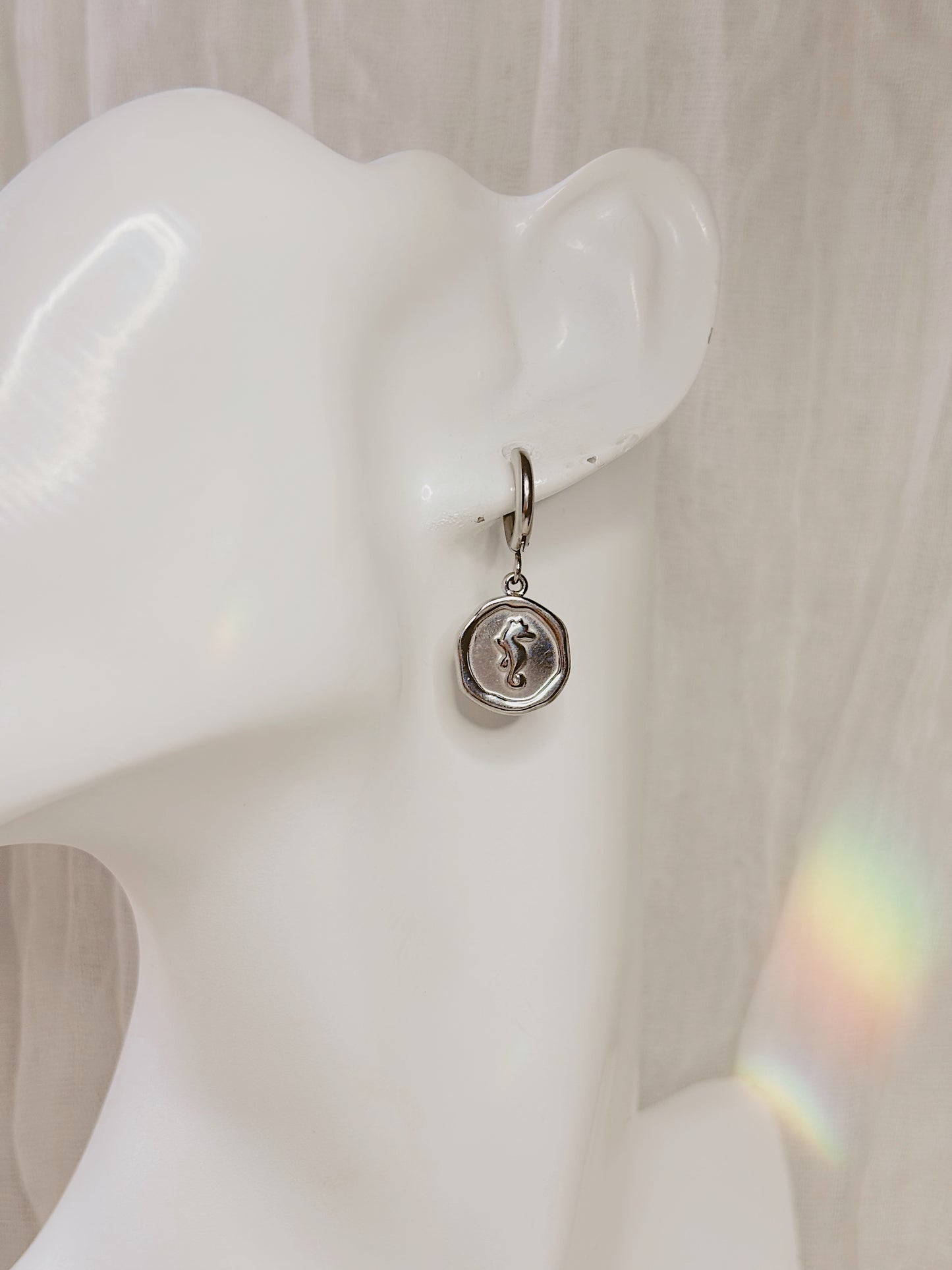 Ocean coin earrings & necklace set