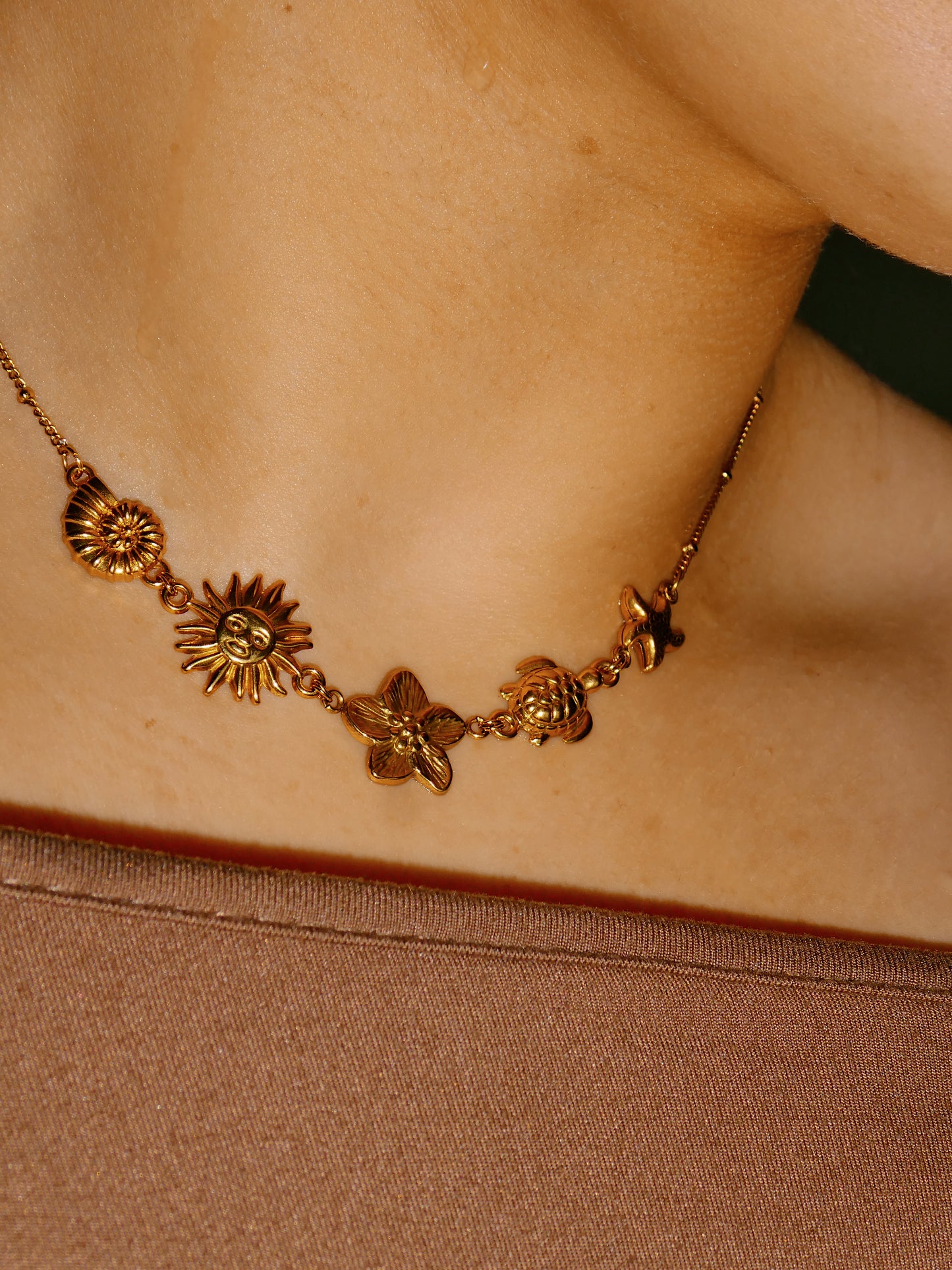 Costal Necklace | handmade | tarnish free | waterproof | gold or silver