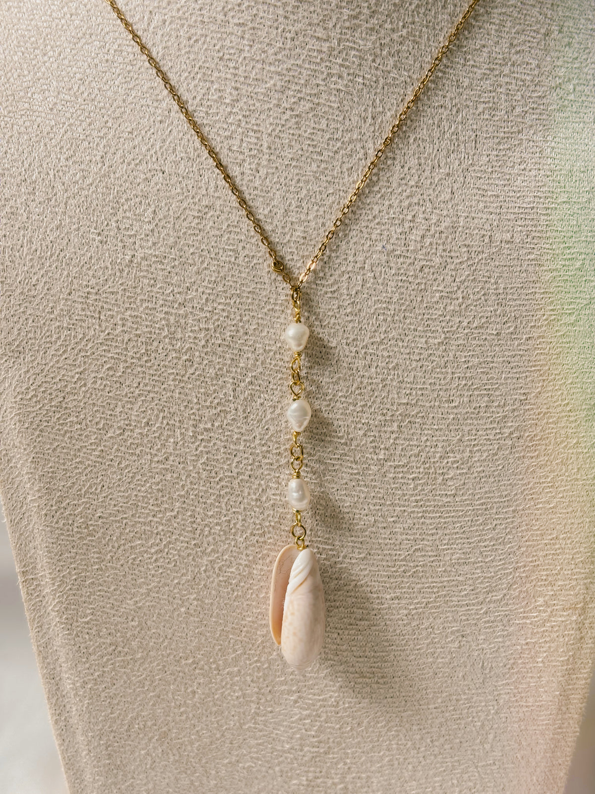 Customisable Seashell & Pearl | earrings & necklace set