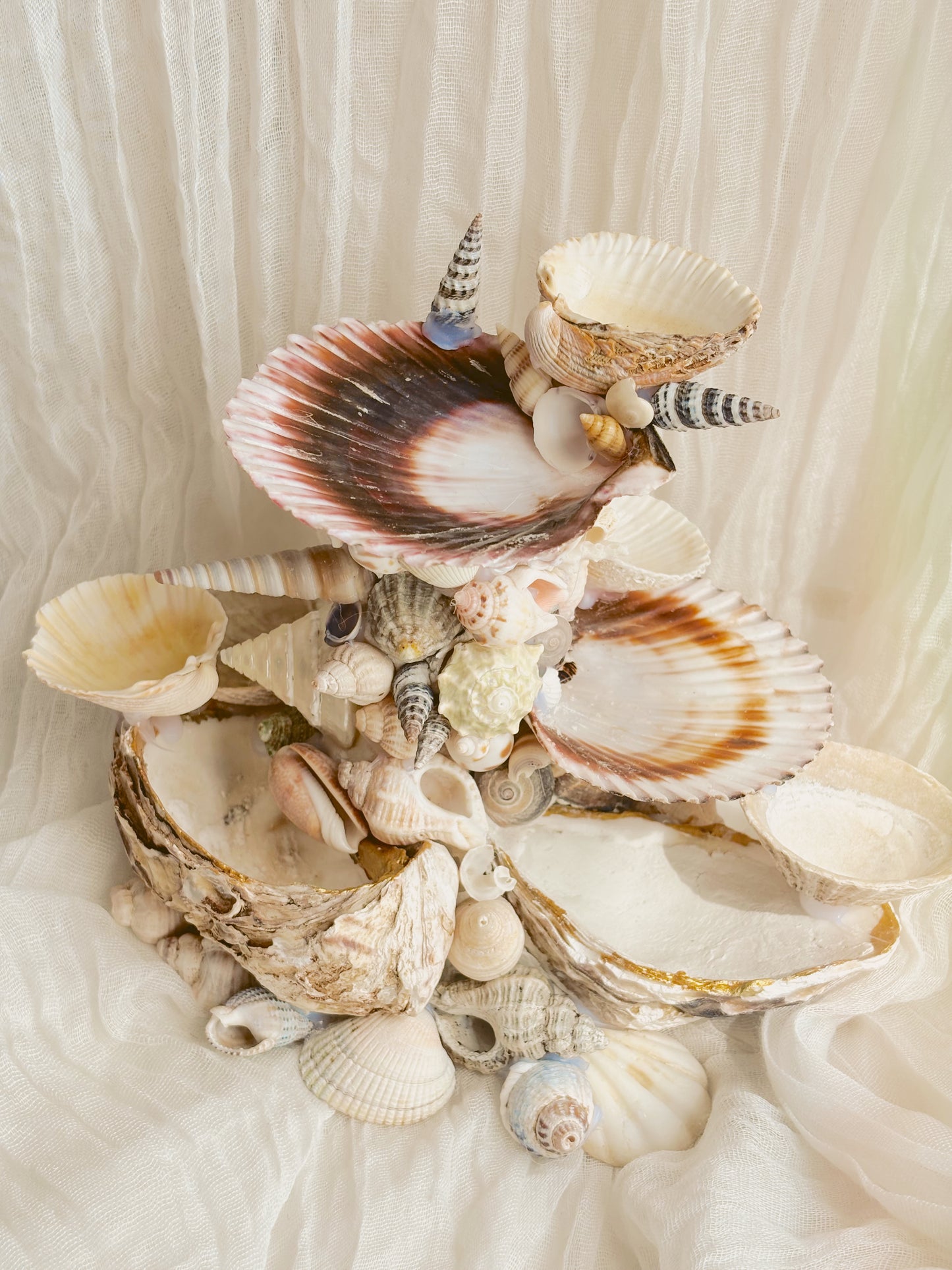 Decorative handmade shell jewellery stand