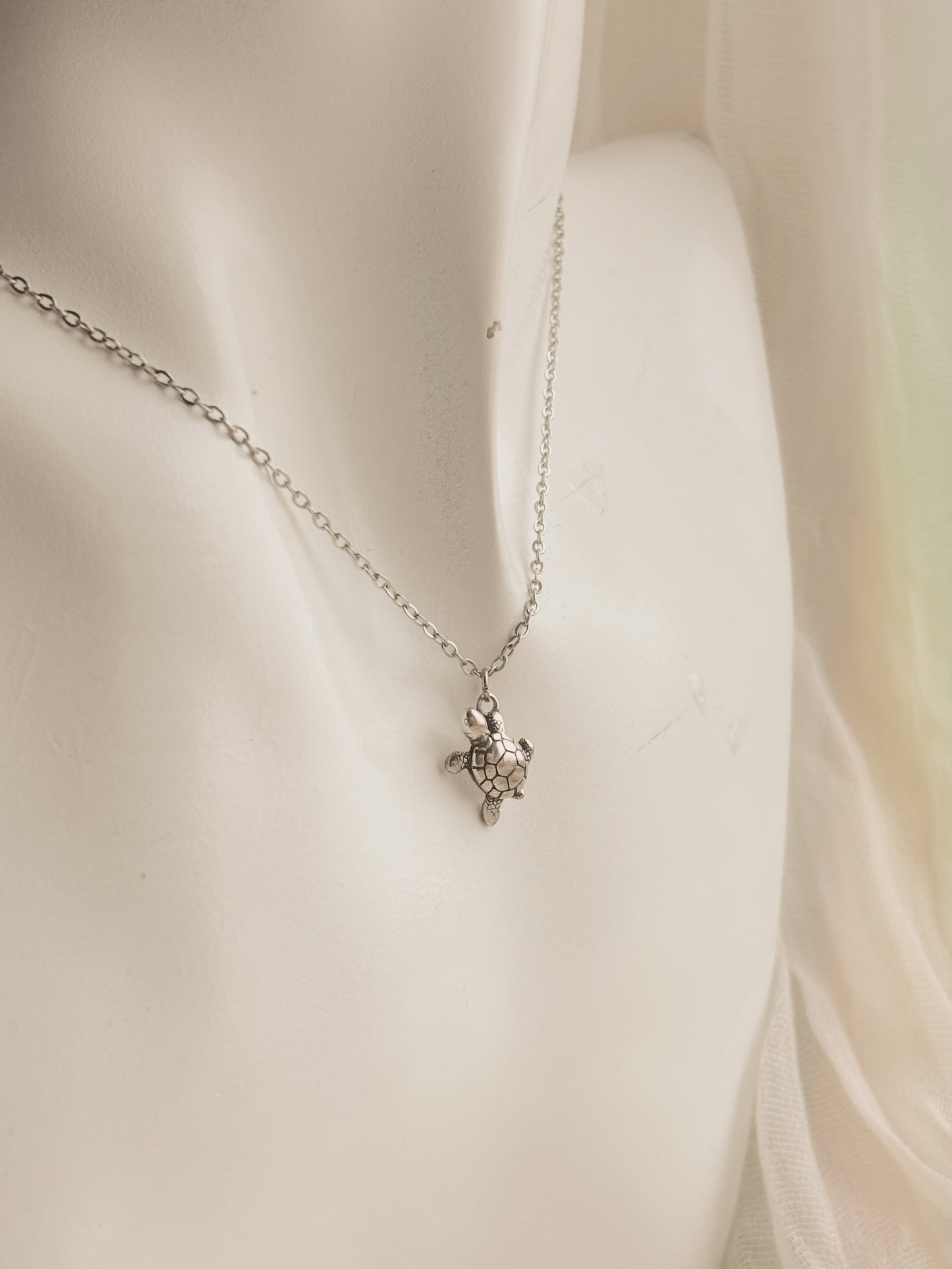 3D turtle necklace - 925 sterling silver