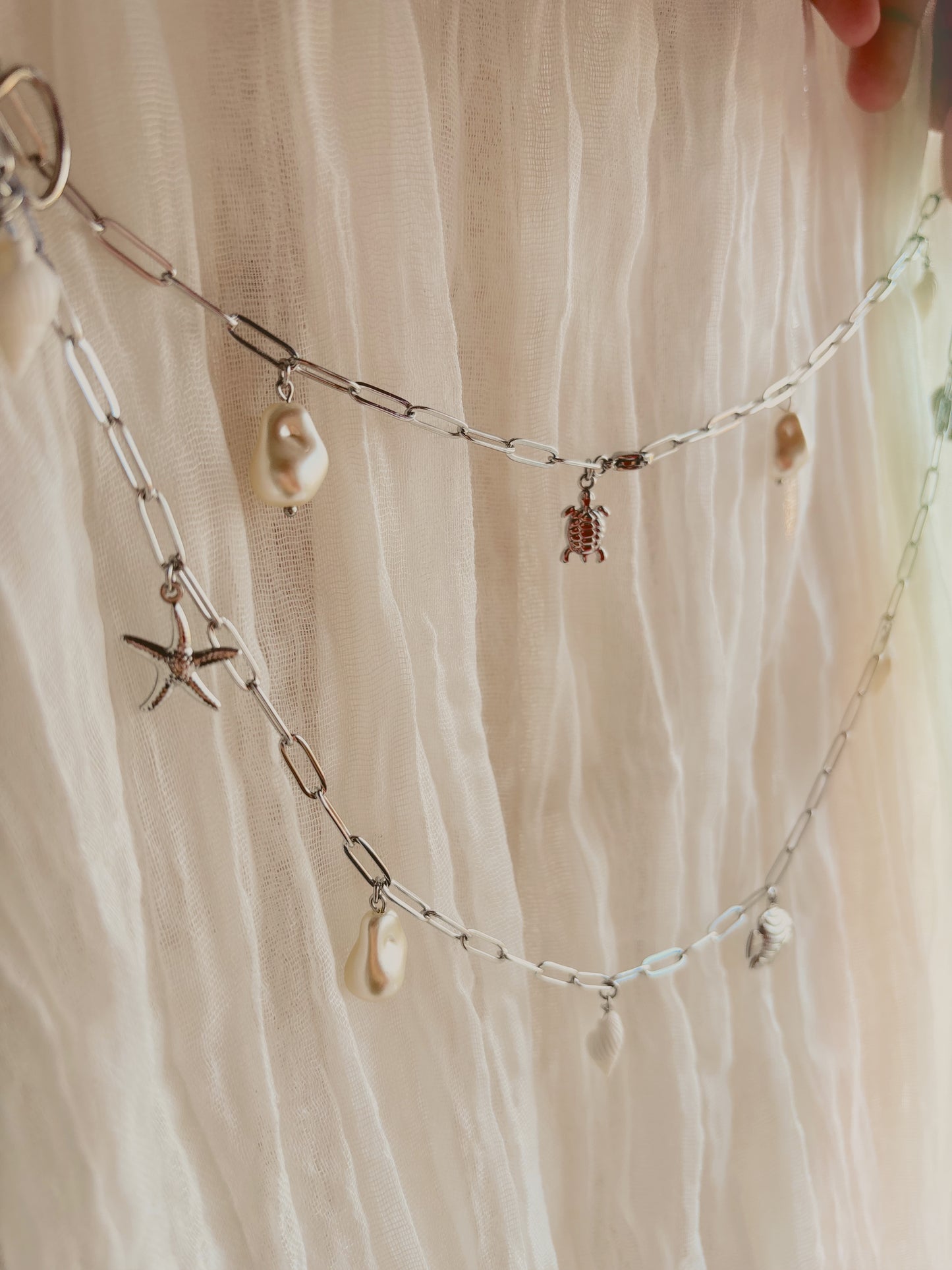 Adjustable waist chain - waterproof - gold or silver