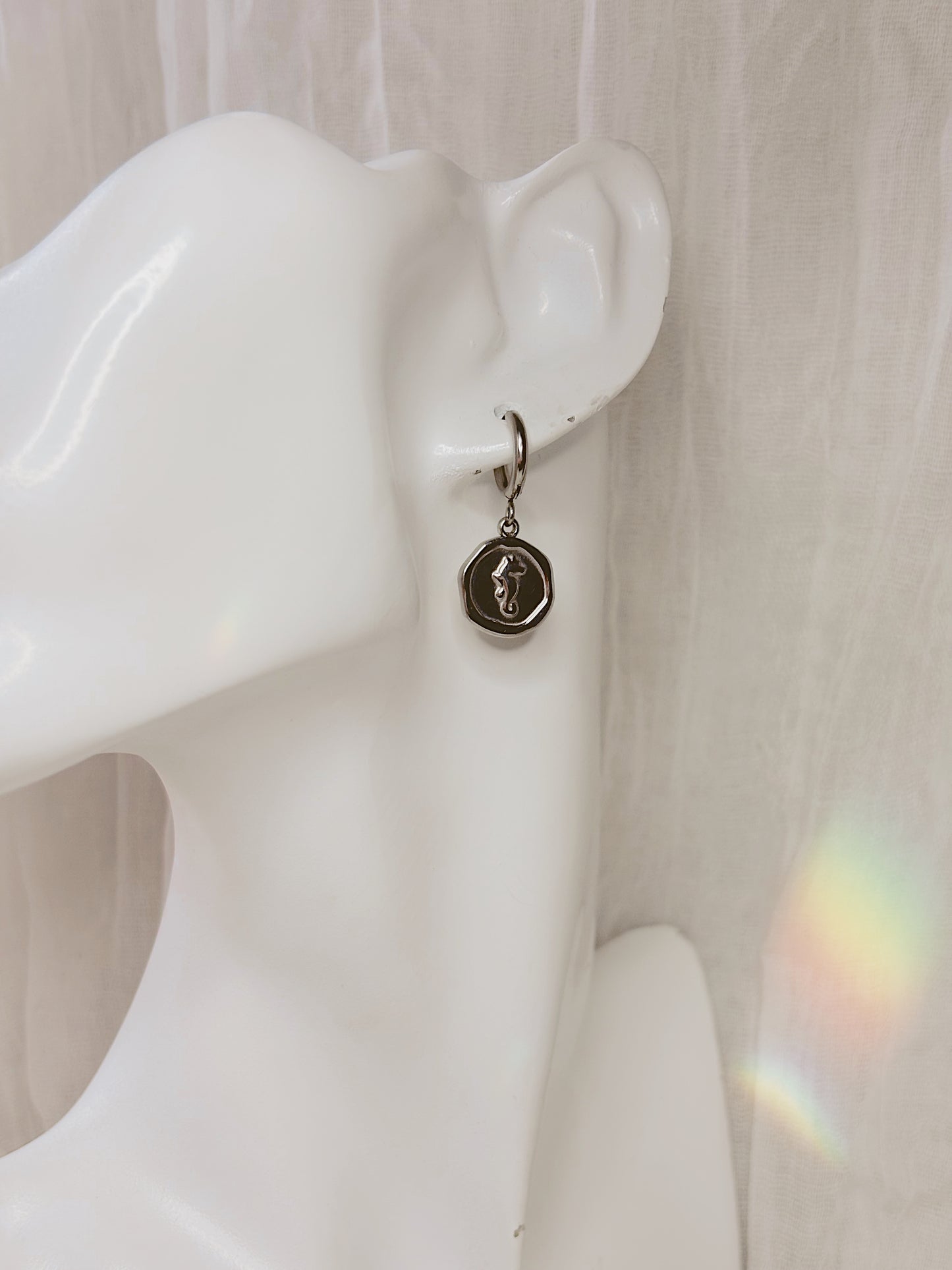 Ocean coin earrings & necklace set