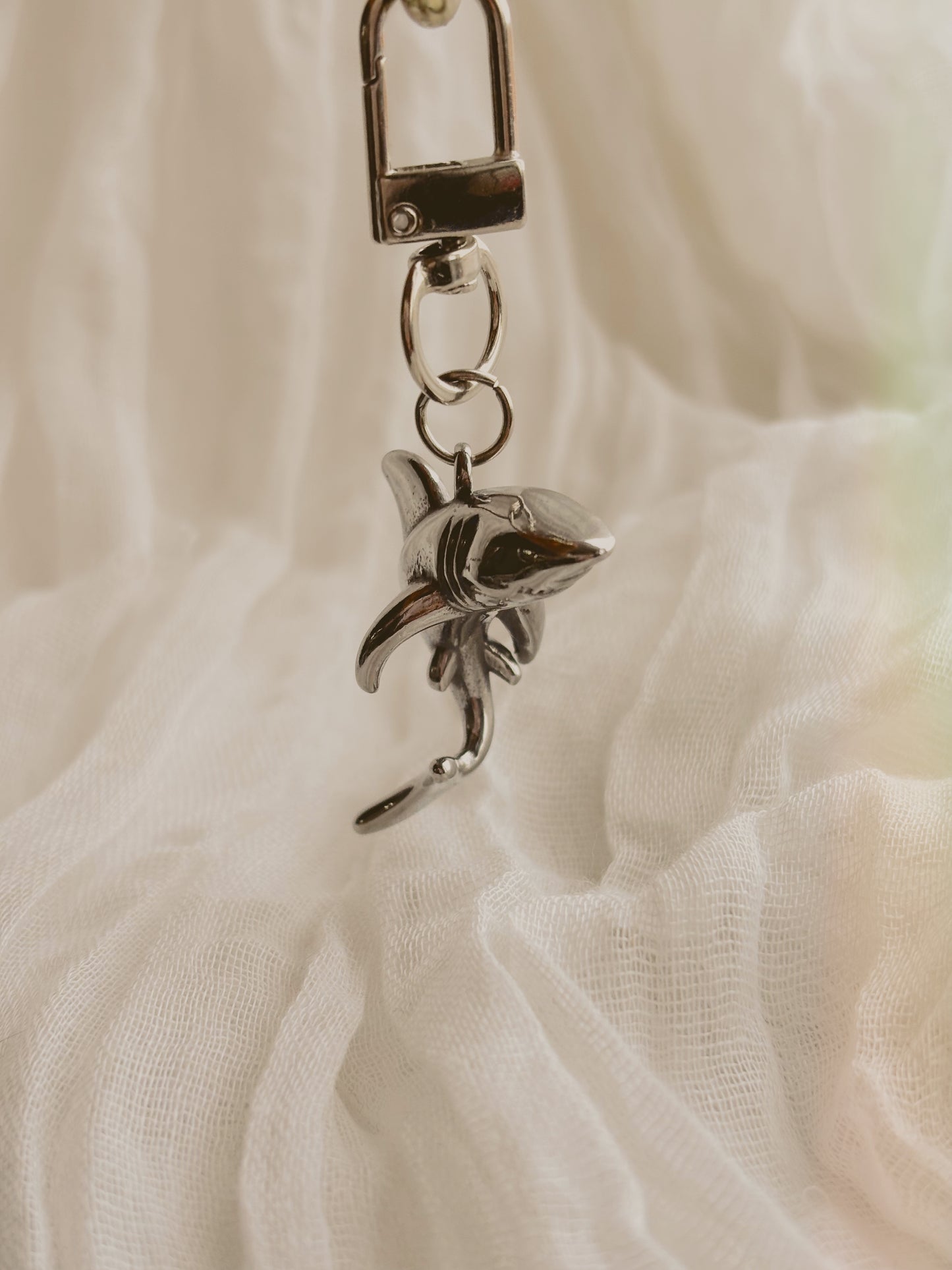 Shark key ring - stainless steel - tarnish free