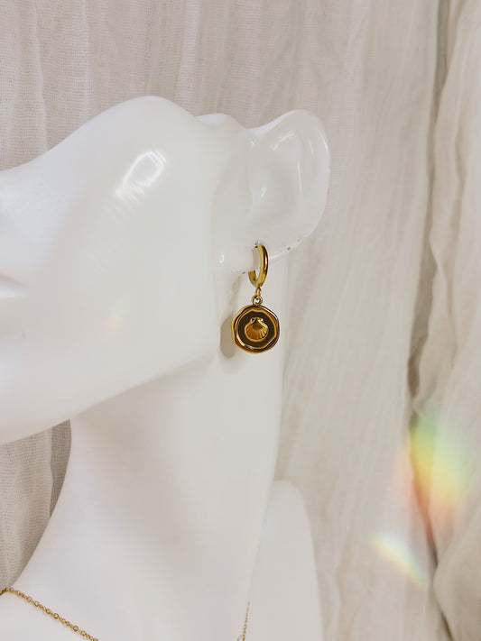 Ocean coin earrings & necklace set