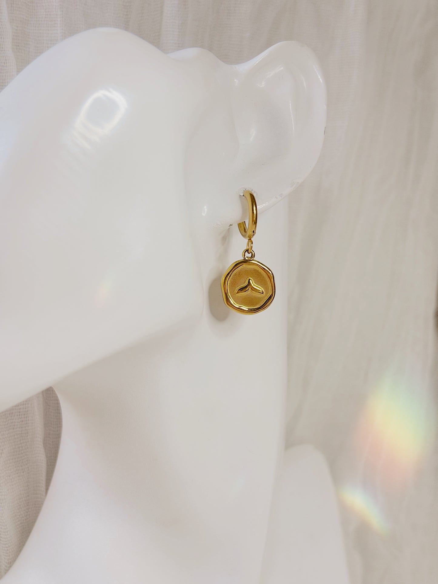 Ocean coin earrings & necklace set