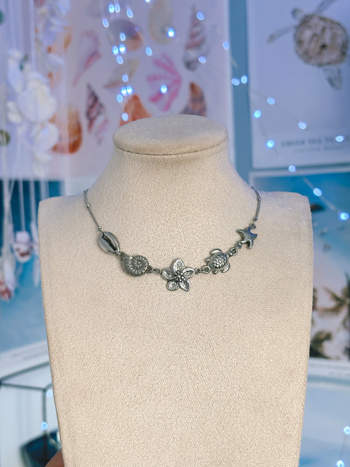 Costal charm Necklace | handmade | tarnish free | waterproof | gold or silver